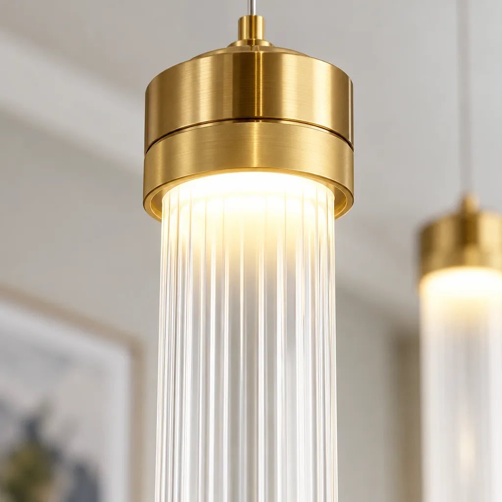 Suspension tube doré | Aurélia Luxe