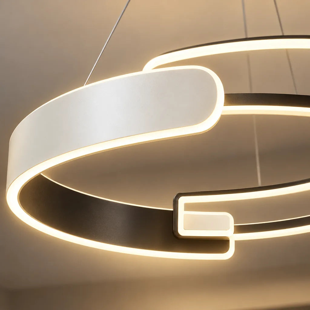 Lustre salon anneaux | Aethel Aura