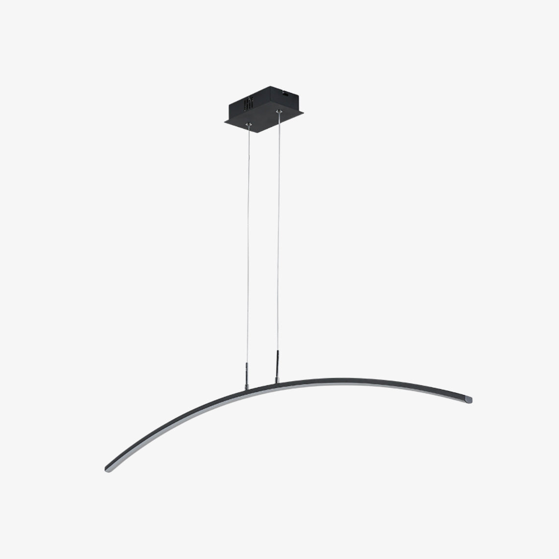 Lustre LED Arc de Cercle Moderne Blanc/Noir 120cm