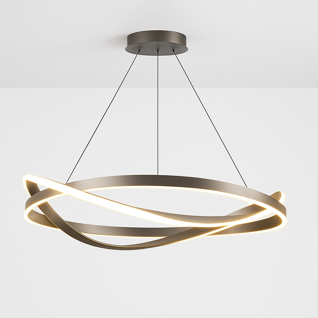 Lustre LED Moderne Design Alliage Intensité Réglable