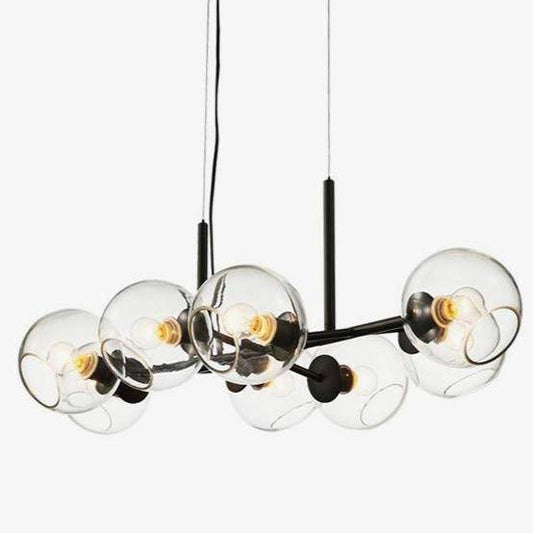 Lustre Design Boules de Verre Doré ou Noir