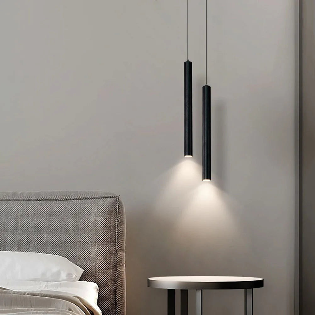 Suspension LED Noire Design Scandinave Minimaliste