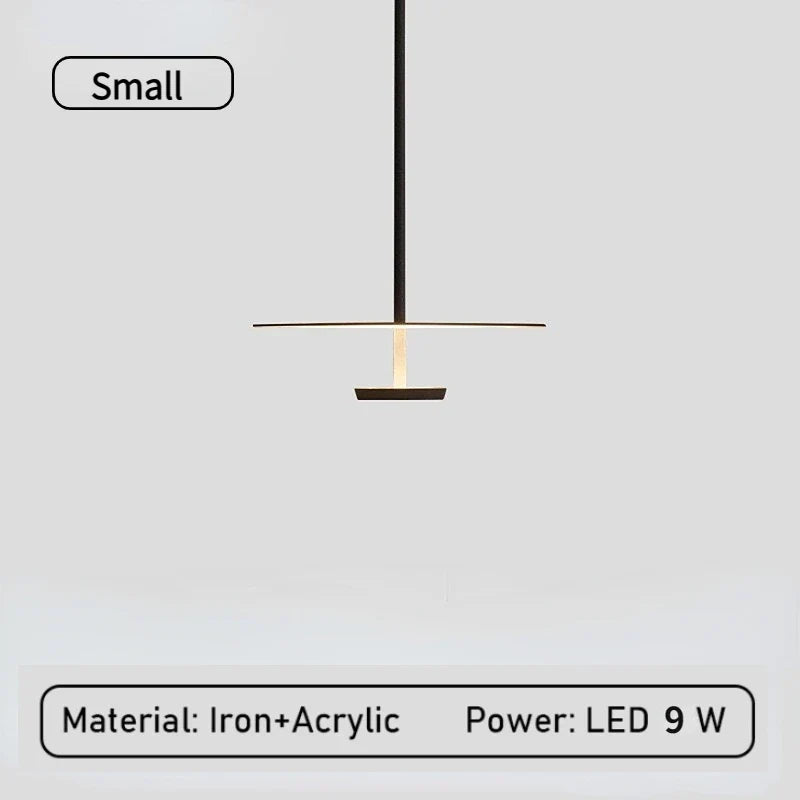 Lustre LED Annulaire Minimaliste Métal Noir & Blanc