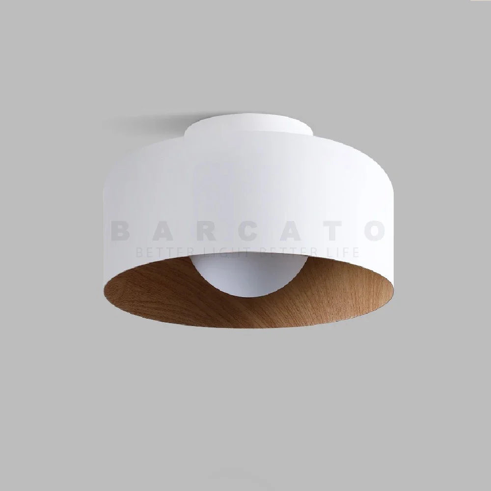 Plafonnier LED Bois Noyer Style Scandinave Moderne