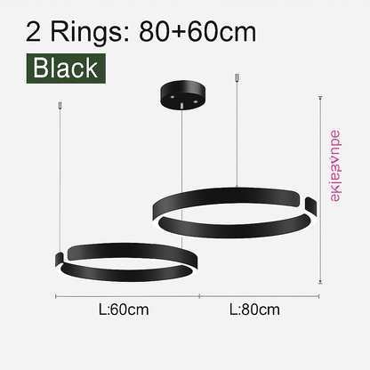 Suspension LED Anneau Scandinave Moderne Dimmable