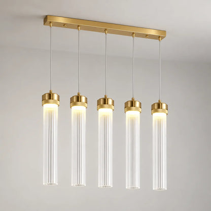 Suspension tube doré | Aurélia Luxe
