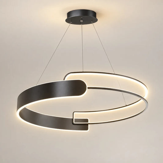 Lustre salon anneaux | Aethel Aura