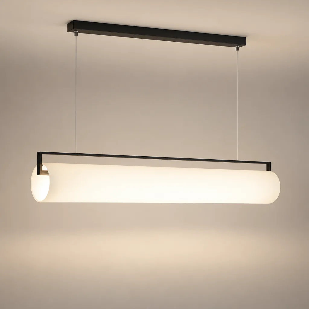 Lustre cylindre opalin | Aethel Lumina