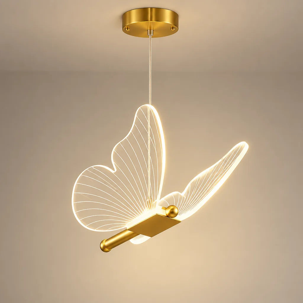 Lustre papillon doré | Avelia