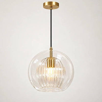 Luminaire globe strié | Aurelène