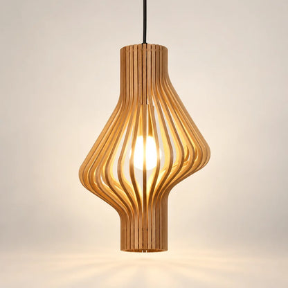 Lustre vase bois | Velora Nuit