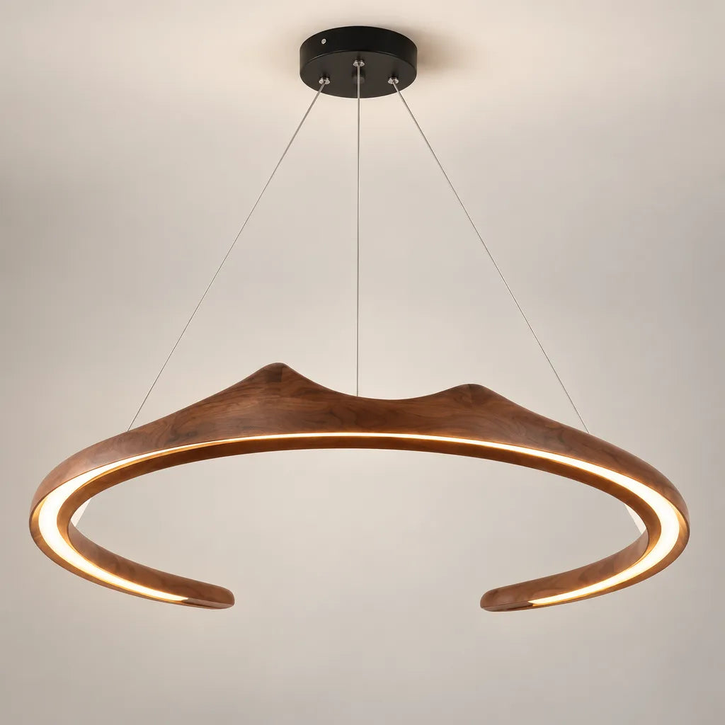 Lustre anneau bois | Noyera