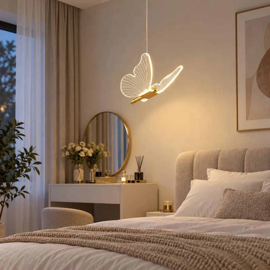 Lustre papillon doré | Avelia