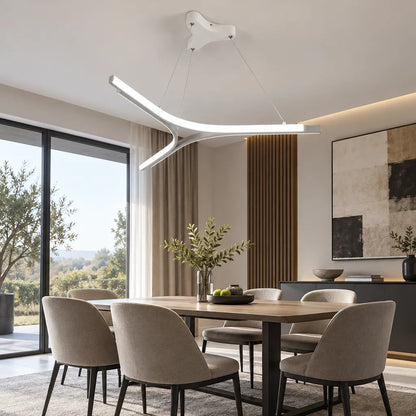 Lustre salon LED | Fourche Blanche