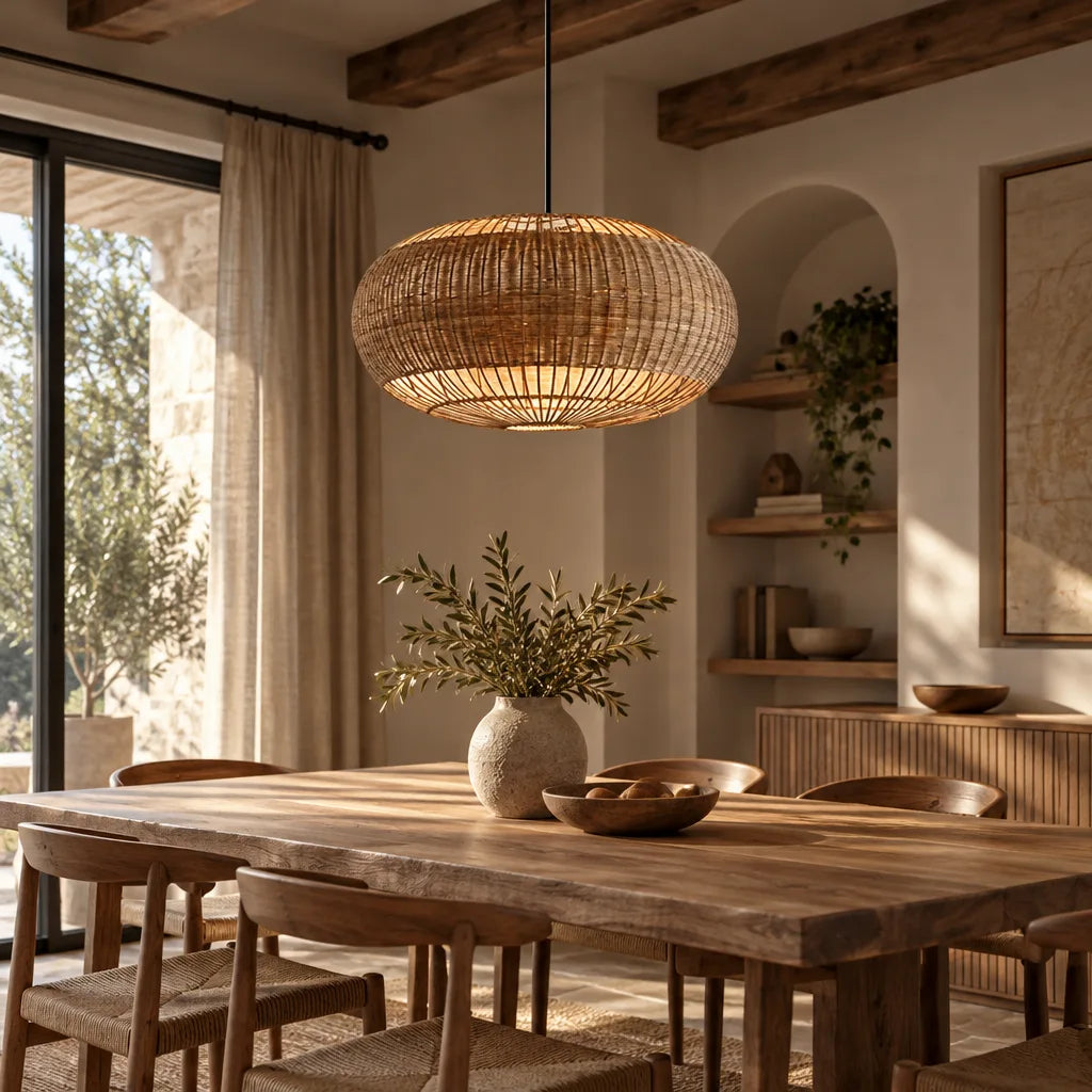 Lustre rotin ovale | Sylvo