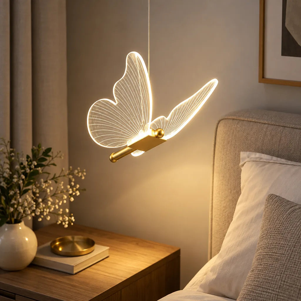 Lustre papillon doré | Avelia