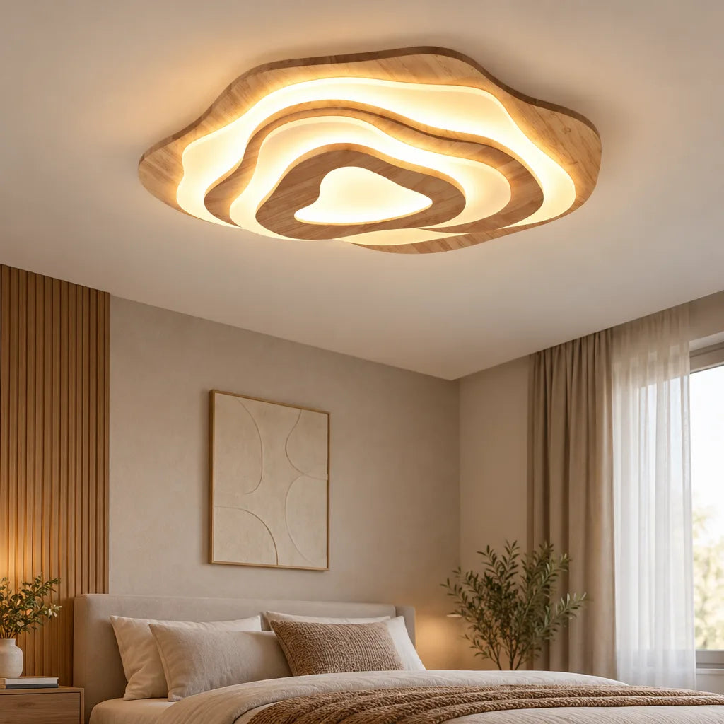 Lustre bois vague | Ondia