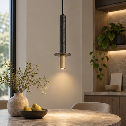 Suspension abat-jour travertin | Rocalia