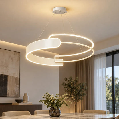 Lustre salon anneaux | Aethel Aura
