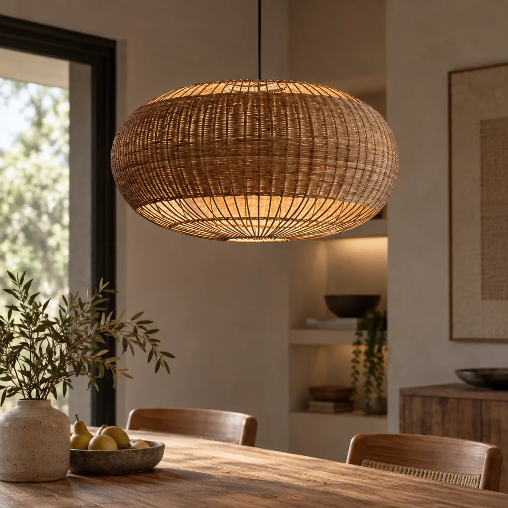 Lustre rotin ovale | Sylvo