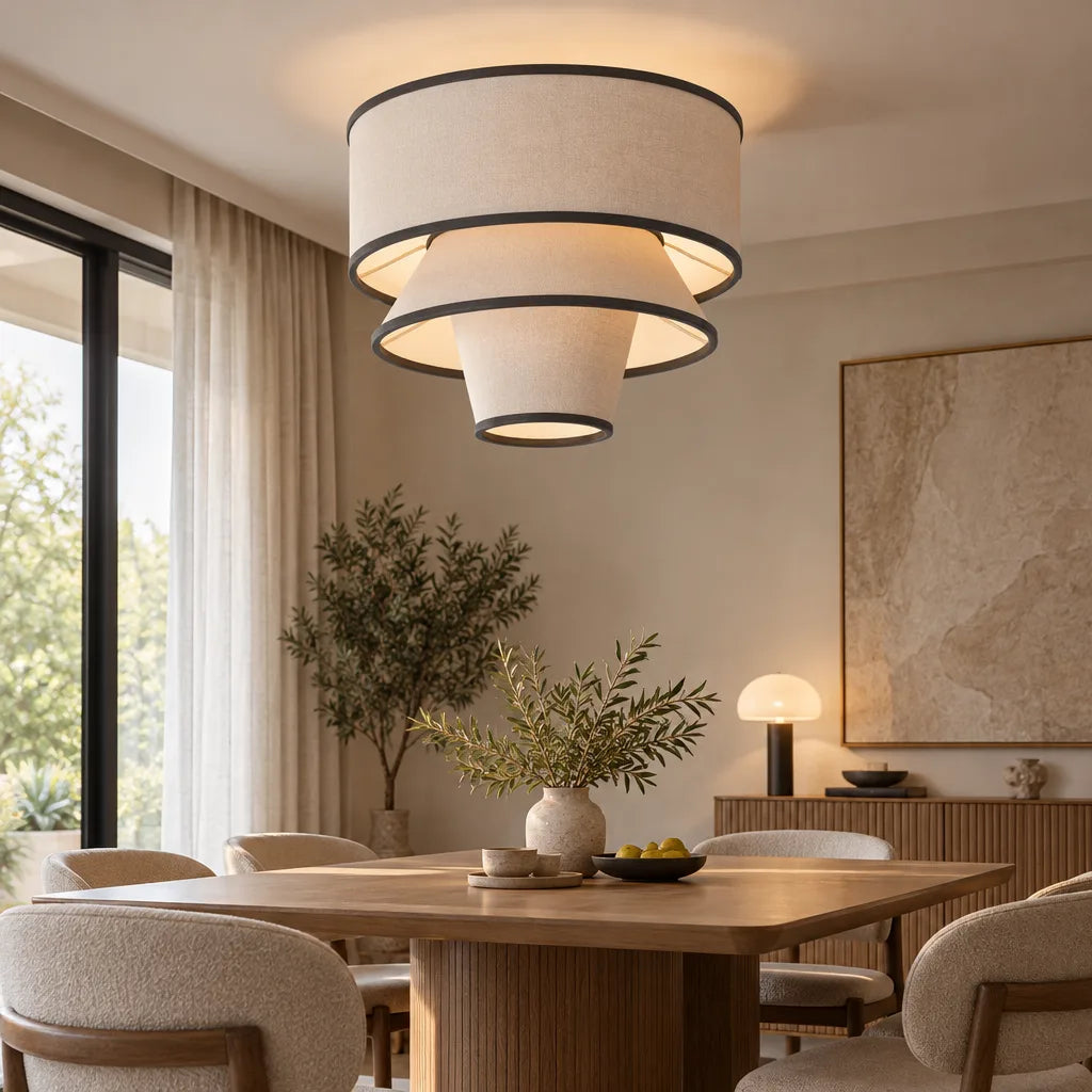 Suspension luminaire tissu | Ondula