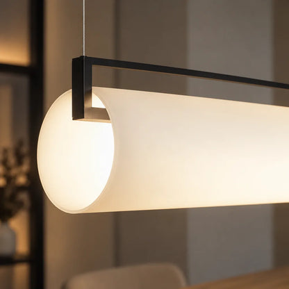 Lustre cylindre opalin | Aethel Lumina