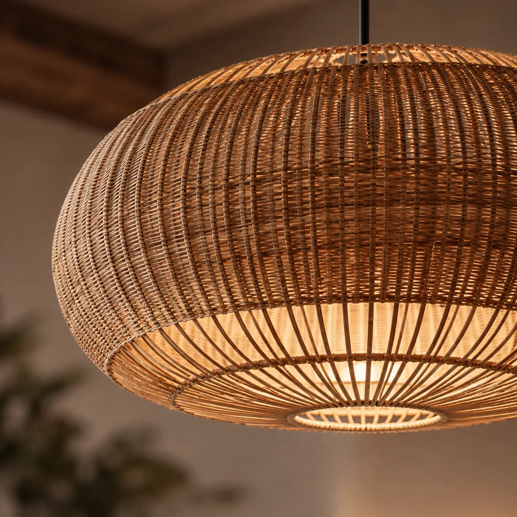 Lustre rotin ovale | Sylvo