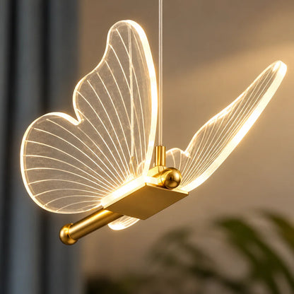 Lustre papillon doré | Avelia