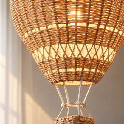 Lustre montgolfière rotin | Nefeli