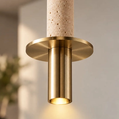Suspension abat-jour travertin | Rocalia