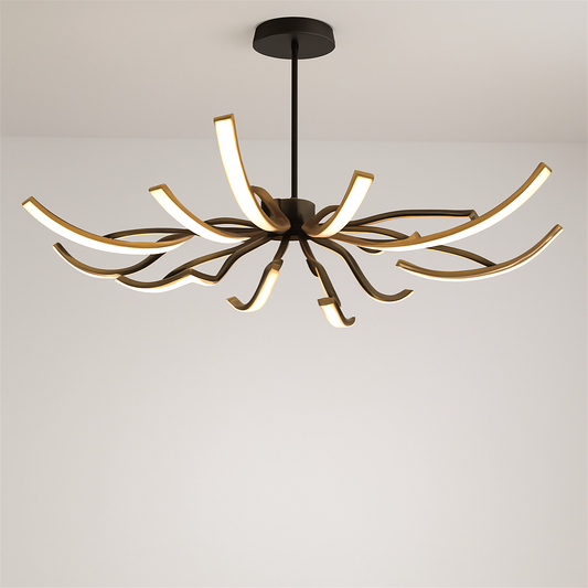 Lustre Araignée Design Chrome Poli LED Dimmable