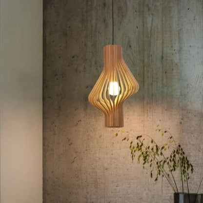 Lustre vase bois | Velora Nuit