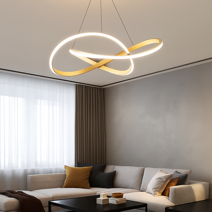 Lustre Design Nordique Moderne Métal Noir/Blanc