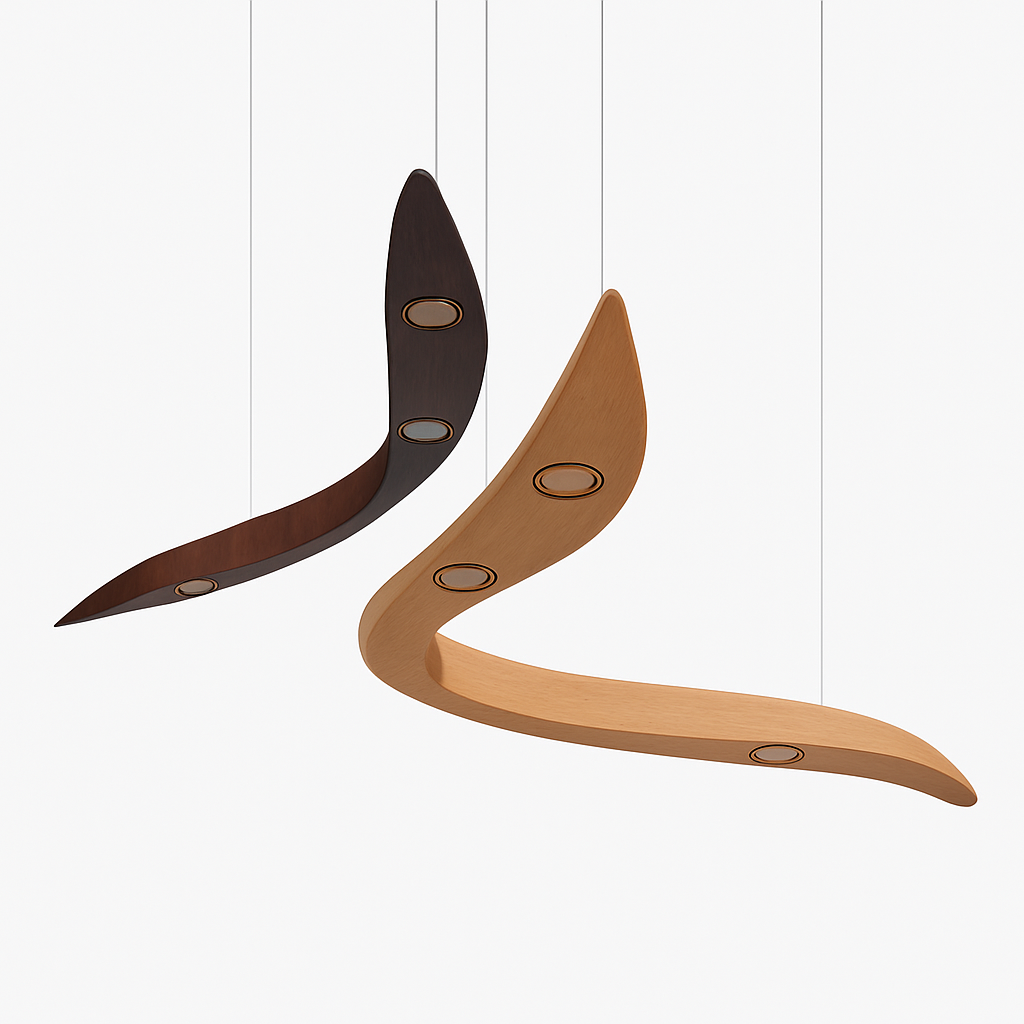Lustre Design Bois LED Naturel & Moderne
