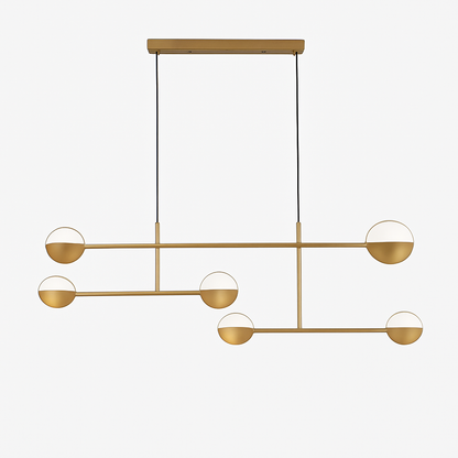 Lustre Design Zev Doré Métal Suspension Moderne