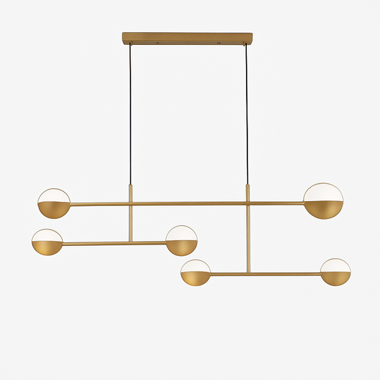 Lustre Design Zev Doré Métal Suspension Moderne