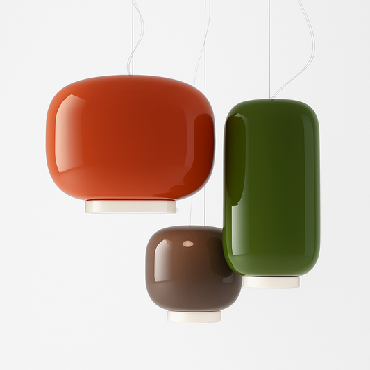 Lustre Design Italien en Verre Coloré LED