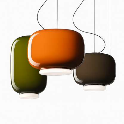 Lustre Design Italien en Verre Coloré LED