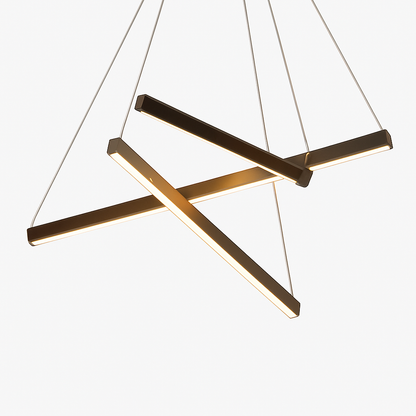 Lustre LED Design Métal Noir Solana