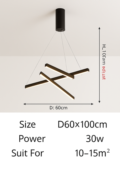 Lustre LED Design Métal Noir Solana