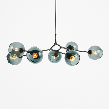 Lustre Beans Métal & Verre Design Doré/Noir