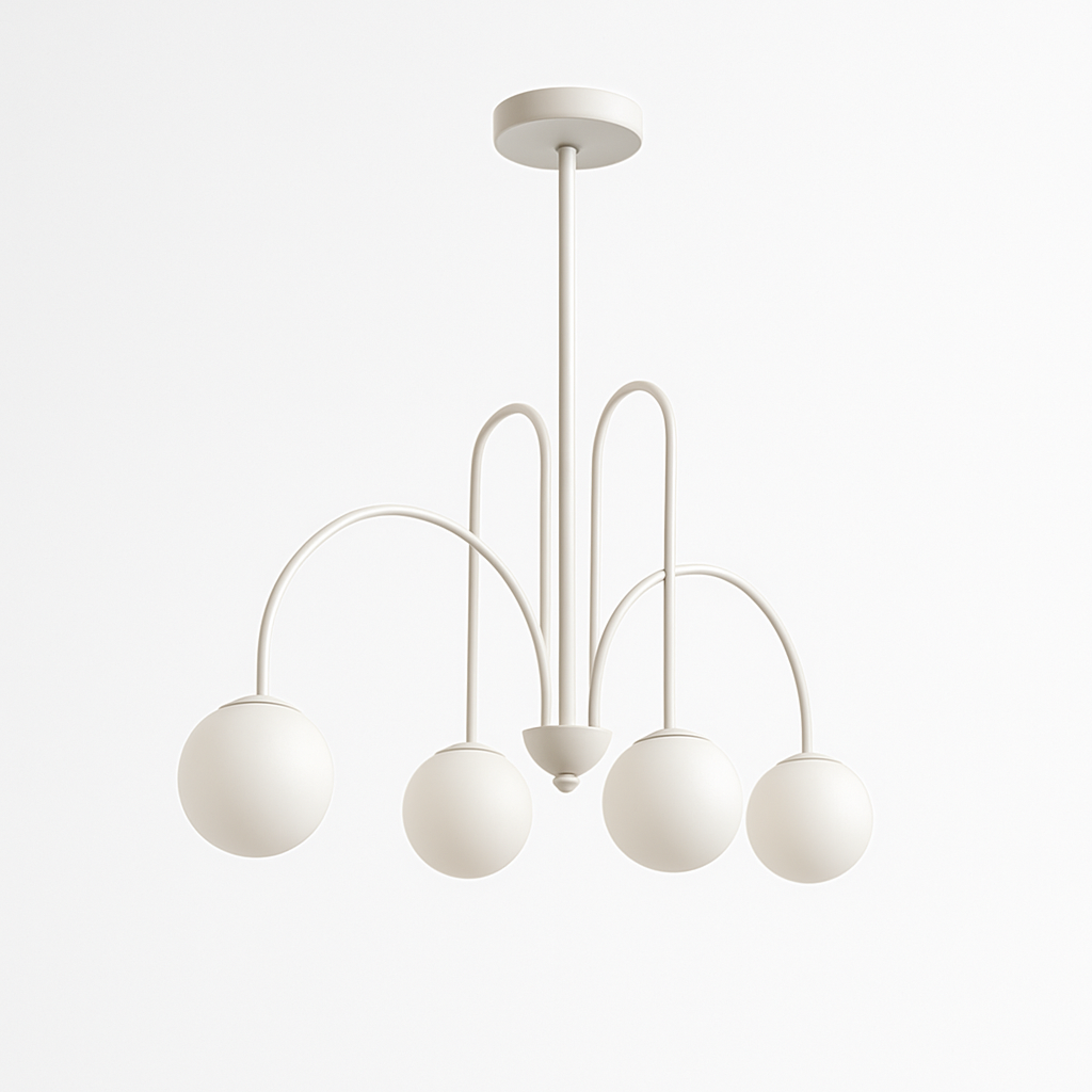 Lustre LED Design Doré Boules Verre - Moderne & Élégant