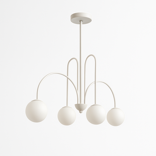 Lustre LED Design Doré Boules Verre - Moderne & Élégant