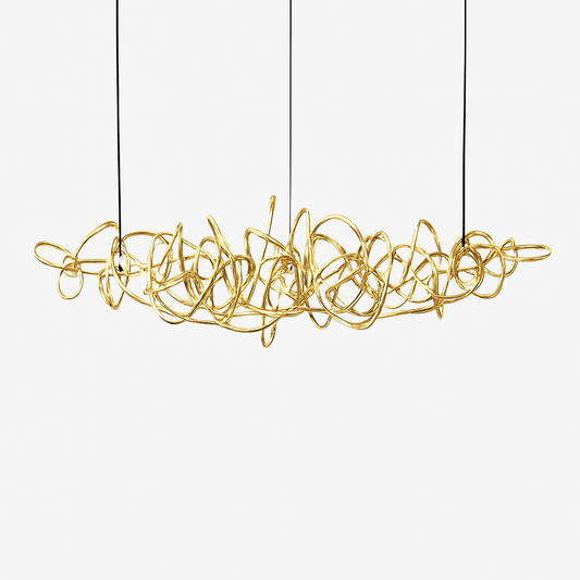 Lustre LED Design Luxury : Doré, Métal, Moderne