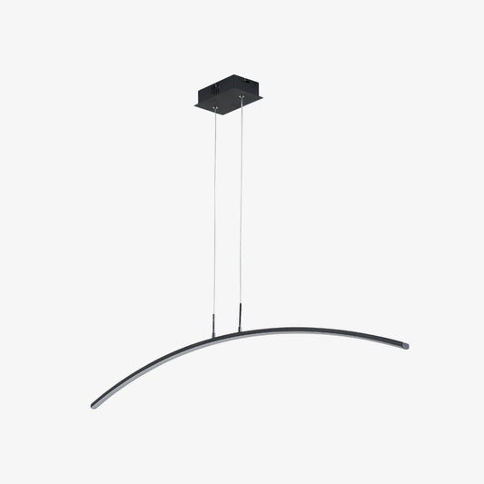 Lustre LED Arc de Cercle Moderne Blanc/Noir 120cm