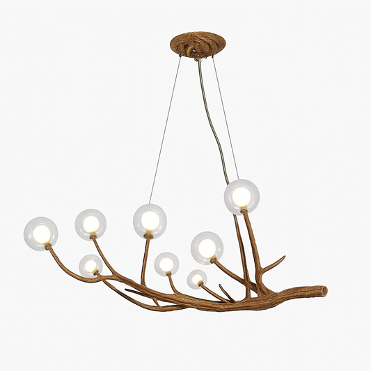 Lustre LED Design Branche d'Arbre Blanc