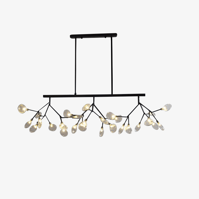 Lustre Design Métal Noir ou Doré LED Moderne