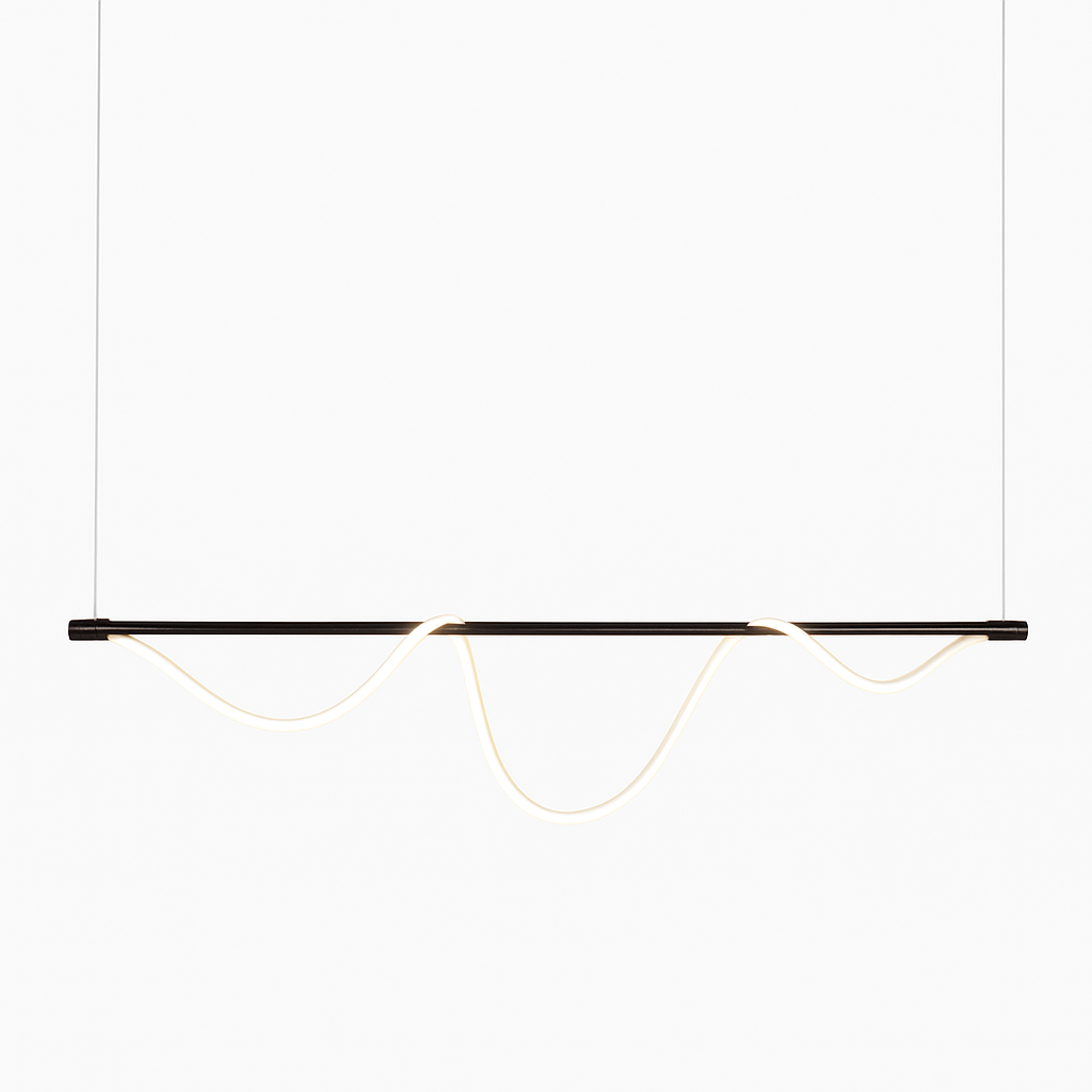 Lustre LED Design Moderne Noir ou Or