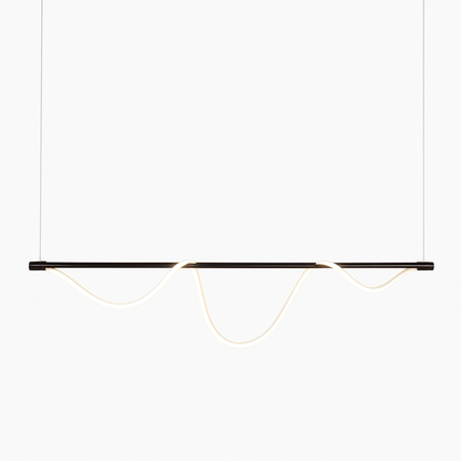 Lustre LED Design Moderne Noir ou Or