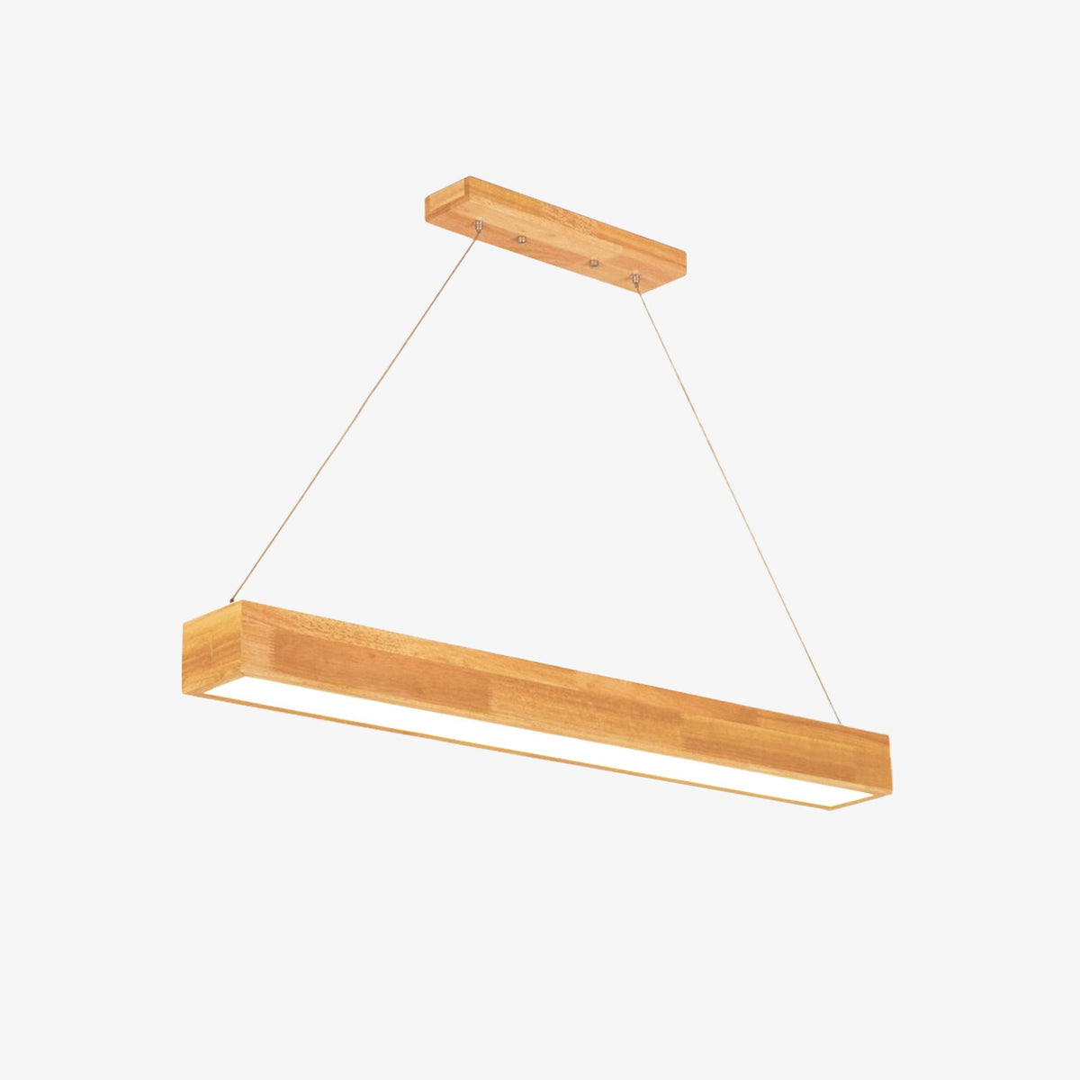 Lustre Rectangulaire Bois Scandinave LED